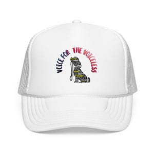 Voice for the Voiceless Foam Trucker Hat | Rescue Dog Paw Print Design image 13