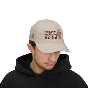 2026 World Cup Soccer Embroidered Cap | Flags & Mascot Dad Cap image 9
