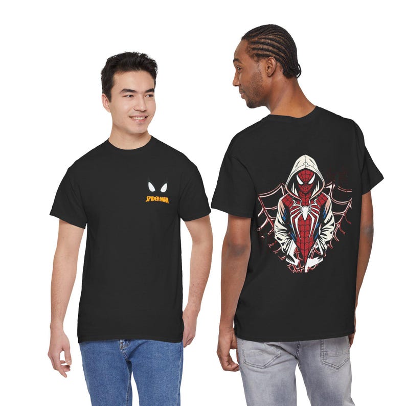 Spider-Man-Hoodie mit Grafikprint | Spinnennetz-Rückenprint Bild 5