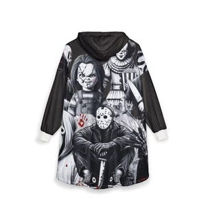 Halloween Horror Movie Killers Hooded Blanket | You're Next Graphic Slasher Print image 12