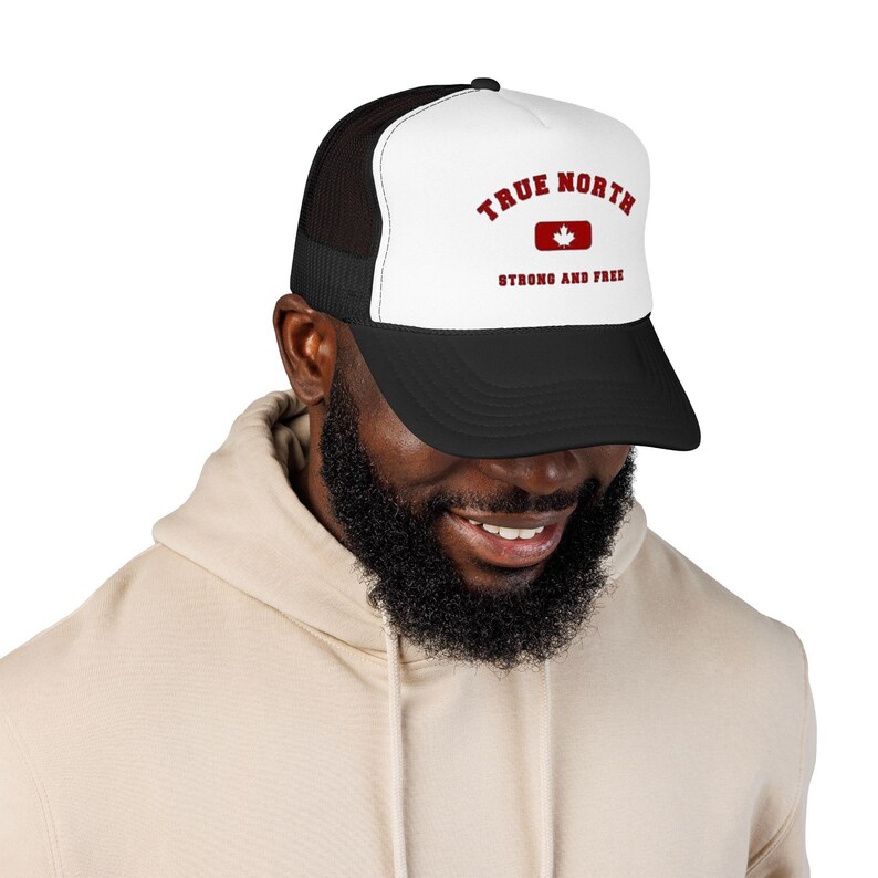 True North maple badge Foam Trucker Hat | Strong and Free Canada image 6