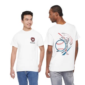 Basebollslagman grafisk t-shirt | Basebollspelare illustration, sporttröja bild 13