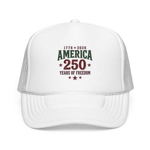 Czapka z pianki America 250 Trucker | Patriotyczna, zabytkowa uroczystość USA zdjęcie 10