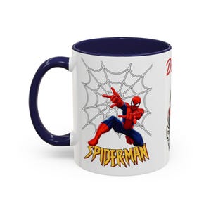 Caneca personalizada com o nome do Homem-Aranha, caneca decorativa para café (325ml, 445ml) | Ilustração de moletom do Homem-Aranha imagem 13