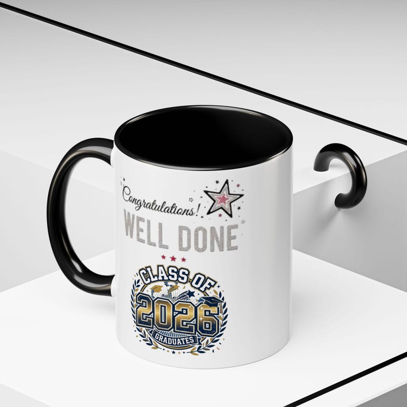 Klasse von 2026 Abschluss Herzlichen Glückwunsch Tasse | Akzent-Kaffeebecher Bild 12