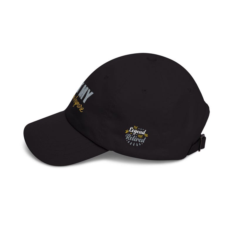 Pensioencadeau, Klassieke Dad Cap | Geborduurde pet met tekst: Not My Problem Anymore afbeelding 5