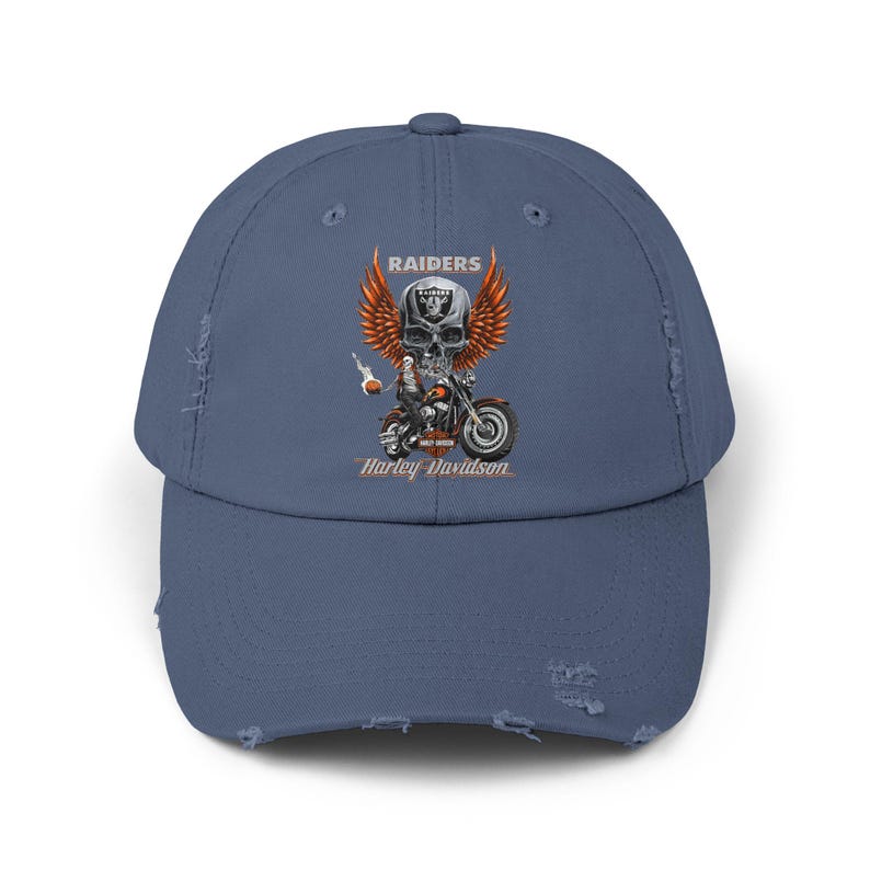 Czapka Harley Davidson z bawełny w stylu vintage, sportowa czapka motocyklowa zdjęcie 3