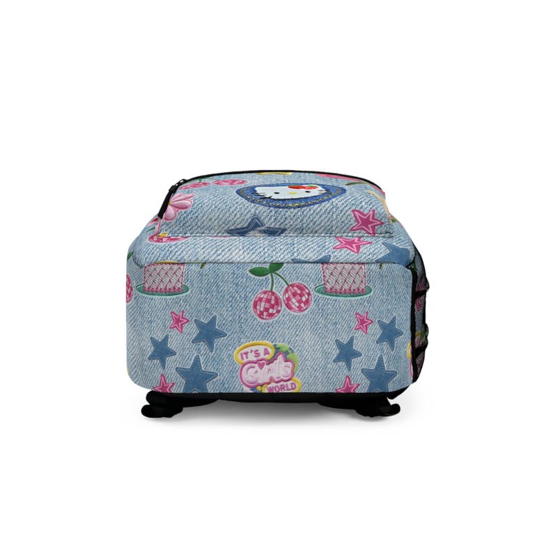 Back To School Hello Kitty design Backpack | Personalized Name Kids School Book Bag image 10