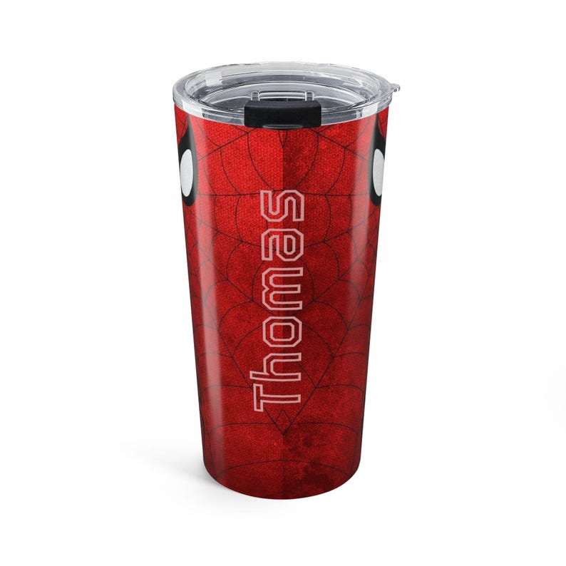 Tumbler met spinnenhoodie-illustratie | Gepersonaliseerde roestvrijstalen reisbeker van 590 ml afbeelding 4