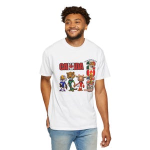 World Cup I Love Canada T-shirt esdoornblad | T-shirt met Canadese karakters afbeelding 15
