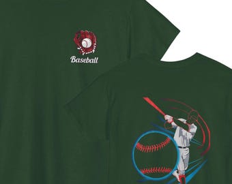 Camiseta com estampa de rebatedor de beisebol | Ilustração de jogador de beisebol, camiseta esportiva