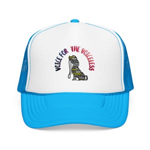 Voice for the Voiceless Foam Trucker Hat | Rescue Dog Paw Print Design image 3