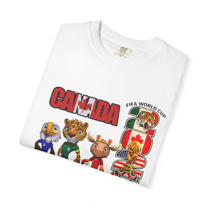 World Cup I Love Canada T-shirt esdoornblad | T-shirt met Canadese karakters afbeelding 19