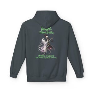 Sweat à capuche squelette citrouille d'Halloween | Motif couple fantôme et sourires au clair de lune image 14