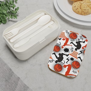 Basketball Pattern Bento Lunch Box | Hoops, Players, Basketballs image 6