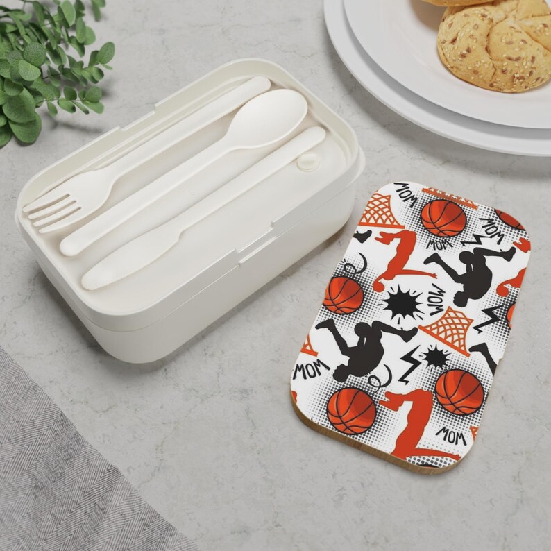 Basketball Pattern Bento Lunch Box | Hoops, Players, Basketballs image 6