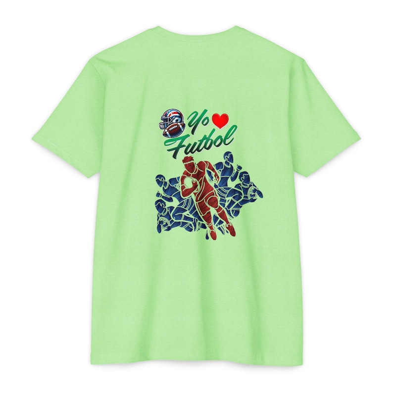 American Futboll T-shirt | Football Player Silhouette, Yo Amor ,Heart Accent image 8