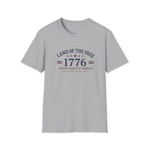 United States 250th Anniversary Land of the Free 1776 T-Shirt | Patriotic Tee immagine 3