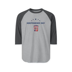 United States 250th Anniversary Raglan T shirt - Patriotic 3/4 Sleeve Baseball Tee image 8