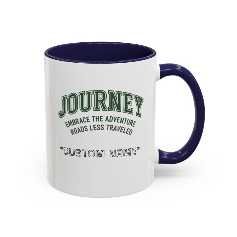 Custom Name Journey Embrace the Adventure Roads Less Traveled Mug | Accent Coffee Mug image 11