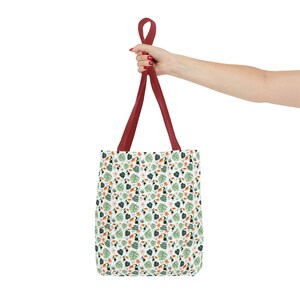 Tropical Toucan Leaves Tote Bag, All-Over Print Canvas Shoulder Bag image 10