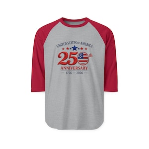 25th Anniversary USA Flag Logo Raglan Shirt | 1776-2026 image 12