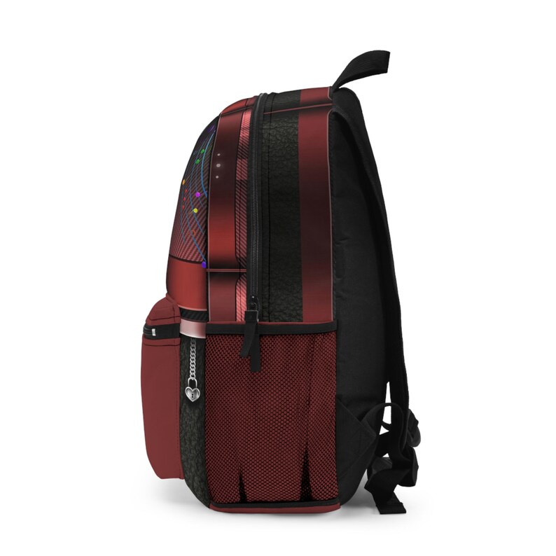 Music Is Life Backpack | Vinyl Record Just A Girl With Music Design image 3