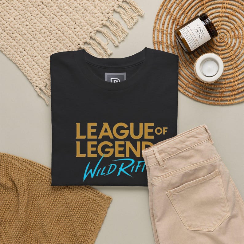 Jeu PC avec logo League of Legends Wild Rift | T-shirt imprimé emblèmes classés dans le dos image 5