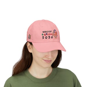 2026 World Cup Soccer Embroidered Cap | Flags & Mascot Dad Cap image 15