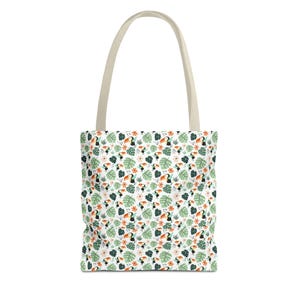 Tropical Toucan Leaves Tote Bag, All-Over Print Canvas Shoulder Bag image 18