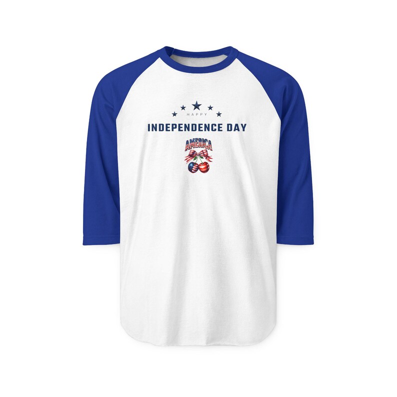 United States 250th Anniversary Raglan T shirt - Patriotic 3/4 Sleeve Baseball Tee image 2