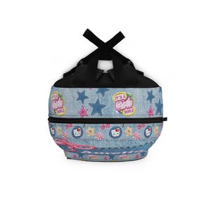 Back To School Hello Kitty design Backpack | Personalized Name Kids School Book Bag image 9