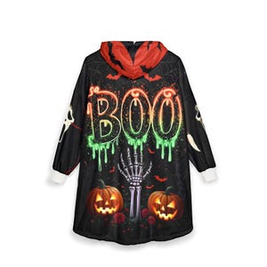 Coperta con cappuccio Stay Spooky Halloween / Zucca Boo per dolcetto o scherzetto immagine 7