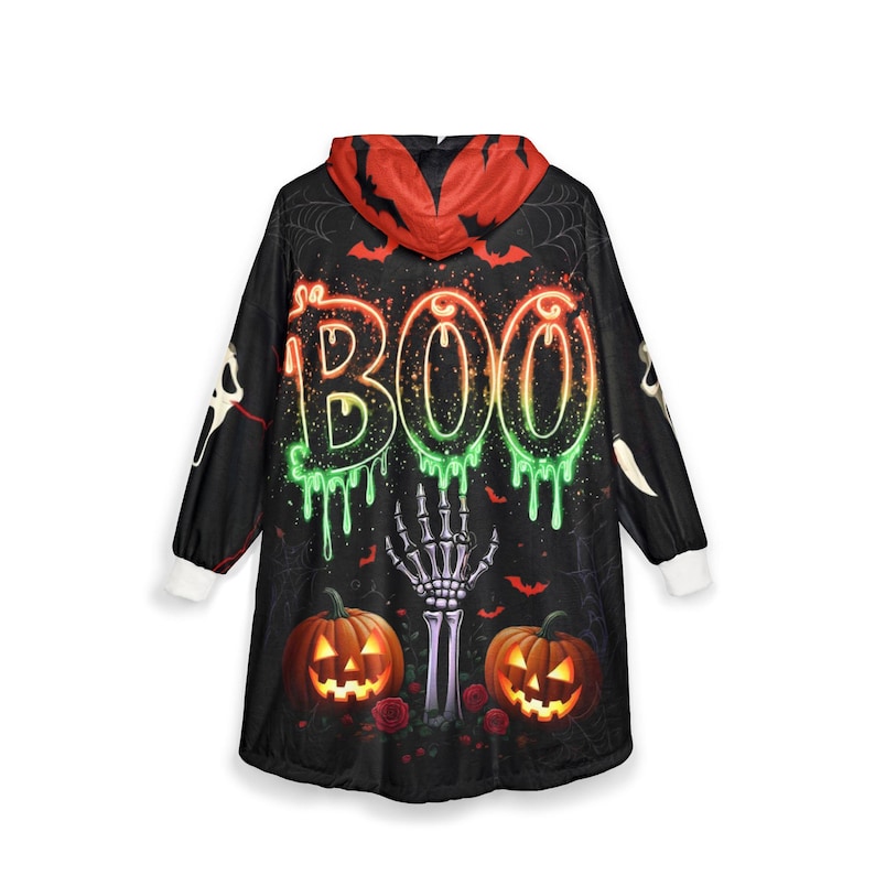 Coperta con cappuccio Stay Spooky Halloween / Zucca Boo per dolcetto o scherzetto immagine 7