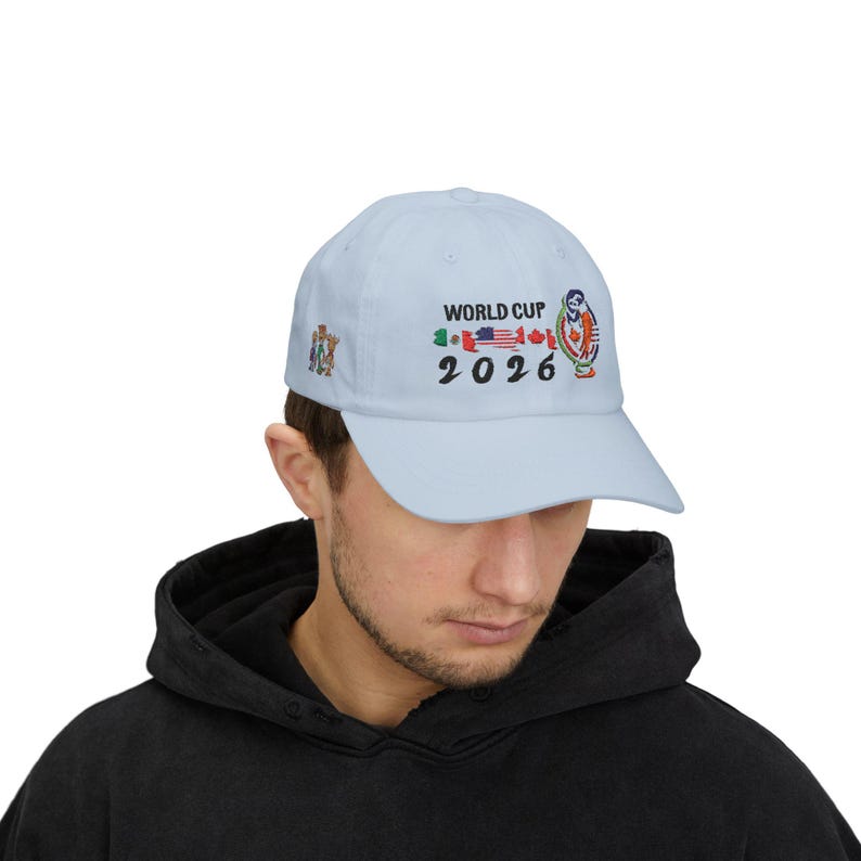 2026 World Cup Soccer Embroidered Cap | Flags & Mascot Dad Cap image 10