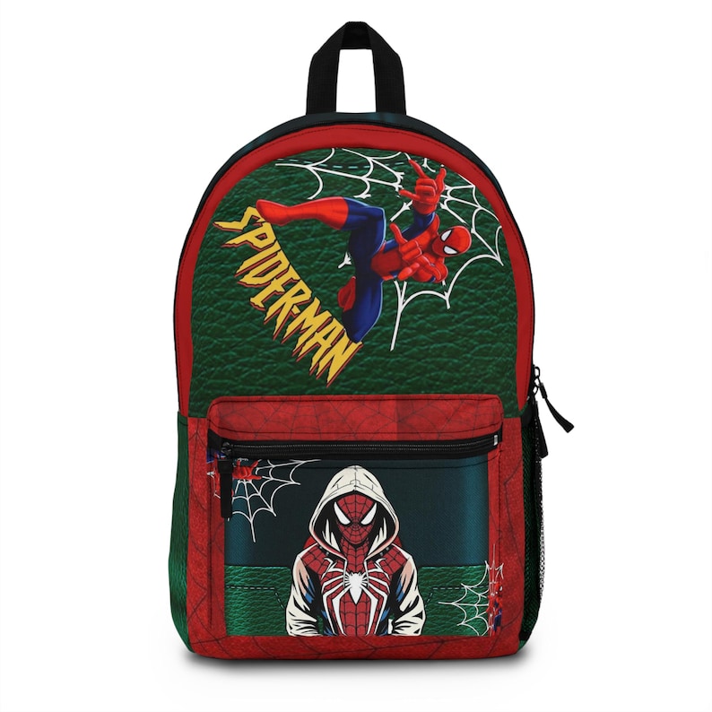 スパイダーマン グラフィック バックパック | ウェブスリング スーパーヒーロー プリント 画像 1