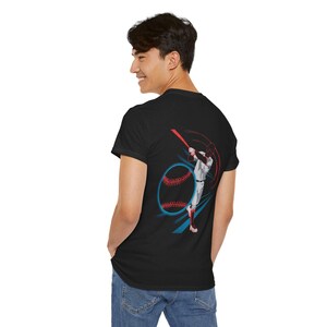 Basebollslagman grafisk t-shirt | Basebollspelare illustration, sporttröja bild 15