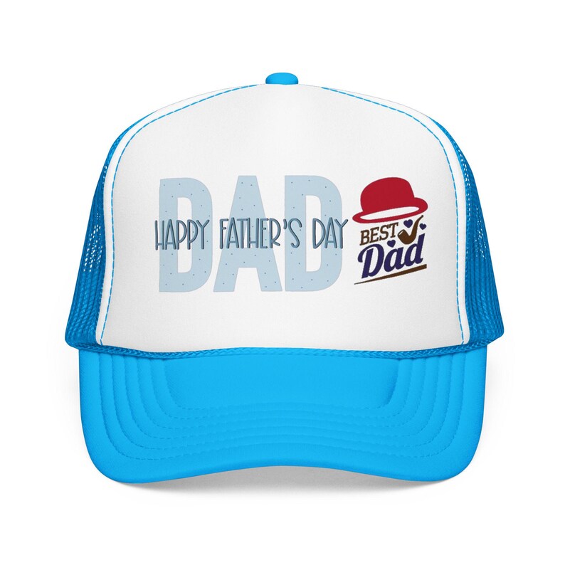 Father's Day Gift Foam Trucker Hat | Vintage Dad Badge image 7