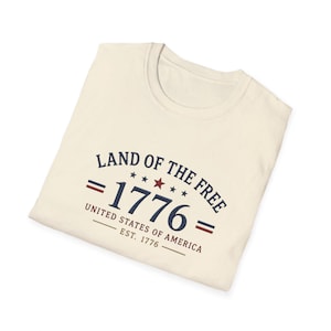 United States 250th Anniversary Land of the Free 1776 T-Shirt | Patriotic Tee immagine 12