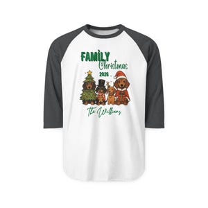Gepersonaliseerd kerstshirt voor het hele gezin | Raglanshirt op maat met familienaam afbeelding 13