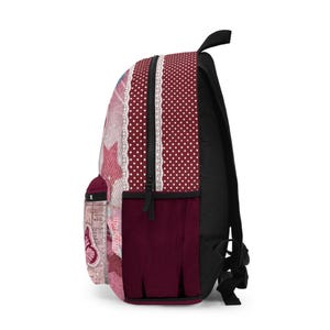 Personalized School Bag,Pink Butterfly Patchwork Backpack | Back to school image 6