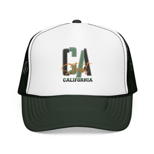 Casquette trucker californienne de la côte californienne | Devant en mousse, Dos en filet image 6