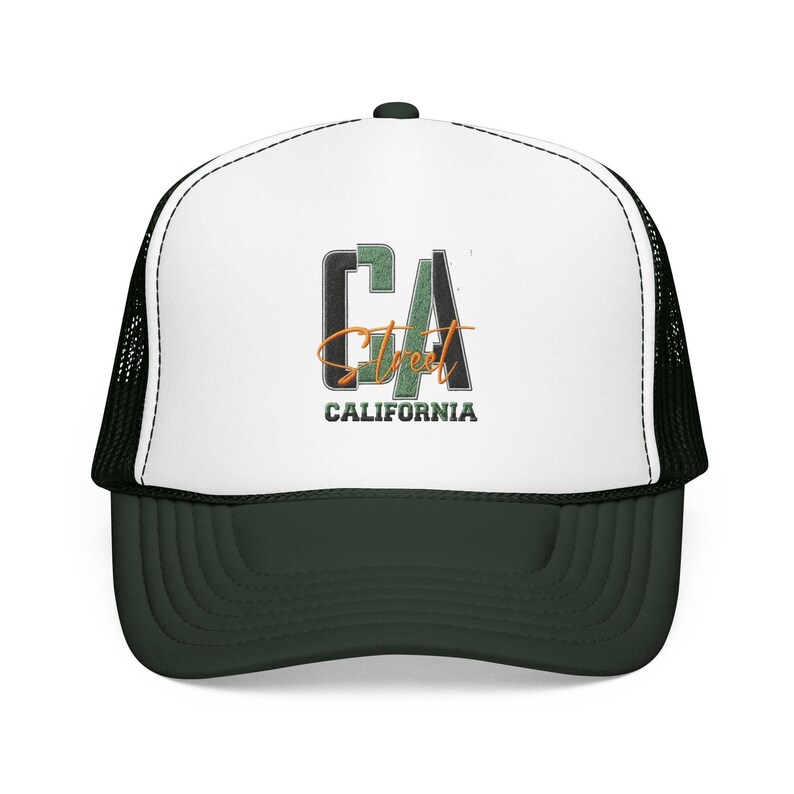 Casquette trucker californienne de la côte californienne | Devant en mousse, Dos en filet image 6