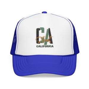 Casquette trucker californienne de la côte californienne | Devant en mousse, Dos en filet image 9