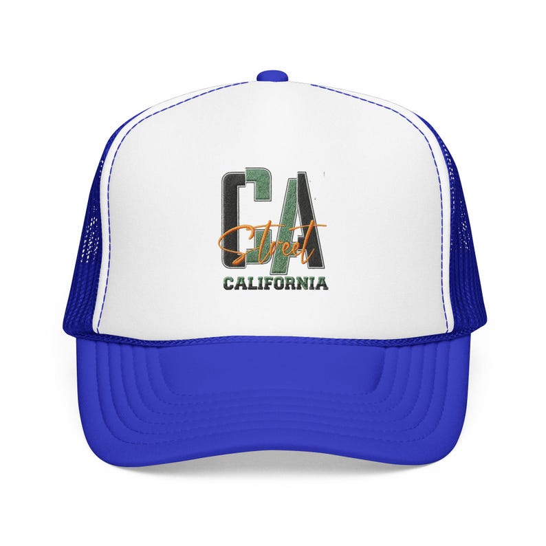 Casquette trucker californienne de la côte californienne | Devant en mousse, Dos en filet image 9