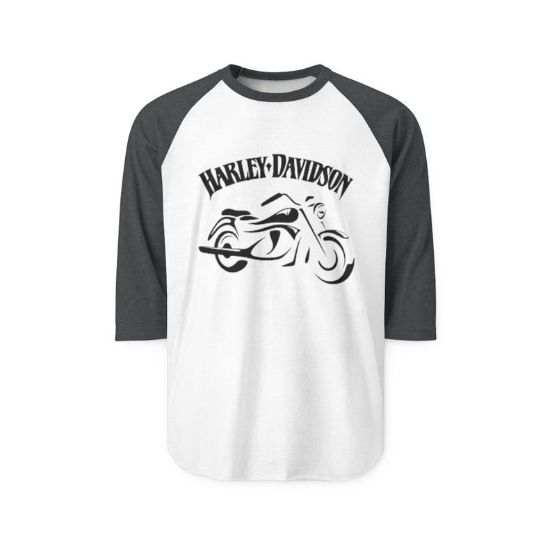 Harley-Davidson Funs Motorcycle Raglan Shirt | Vintage Bike Tee image 7