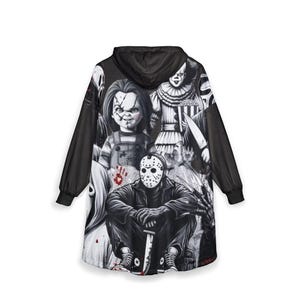 Halloween Horror Movie Killers Hooded Blanket | You're Next Graphic Slasher Print image 14