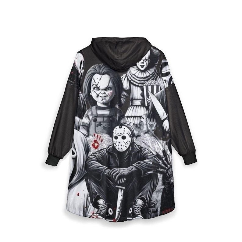 Halloween Horror Movie Killers Hooded Blanket | You're Next Graphic Slasher Print image 14