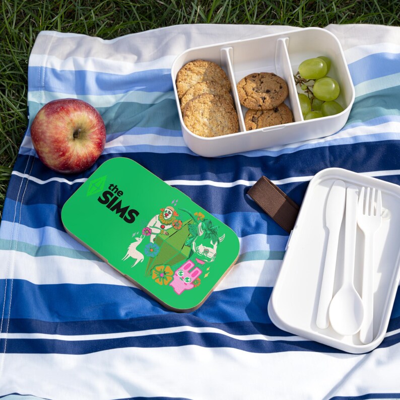 De Sims-personages collage Bento Lunchbox | Gaming-lunchbox, Plumbob-kunst afbeelding 6
