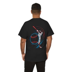 Basebollslagman grafisk t-shirt | Basebollspelare illustration, sporttröja bild 10
